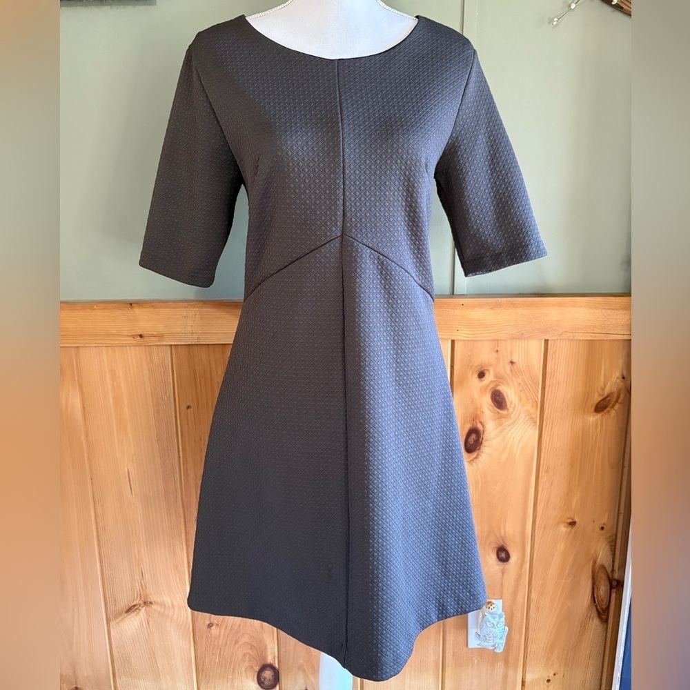 Banana Republic Crewneck Dress Fit & Flared Gray Size 8